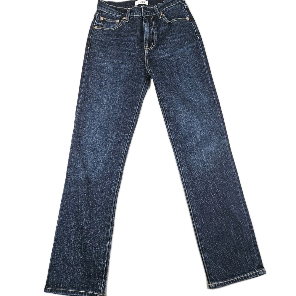 Pistola Focus Jeans Womens 24 Dark Wash Straight Leg‎ Stretch Denim